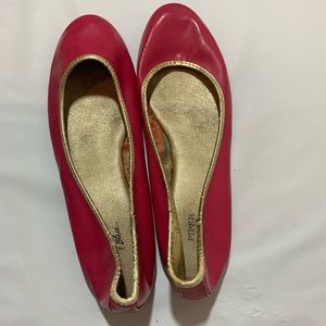 Hot pink flats